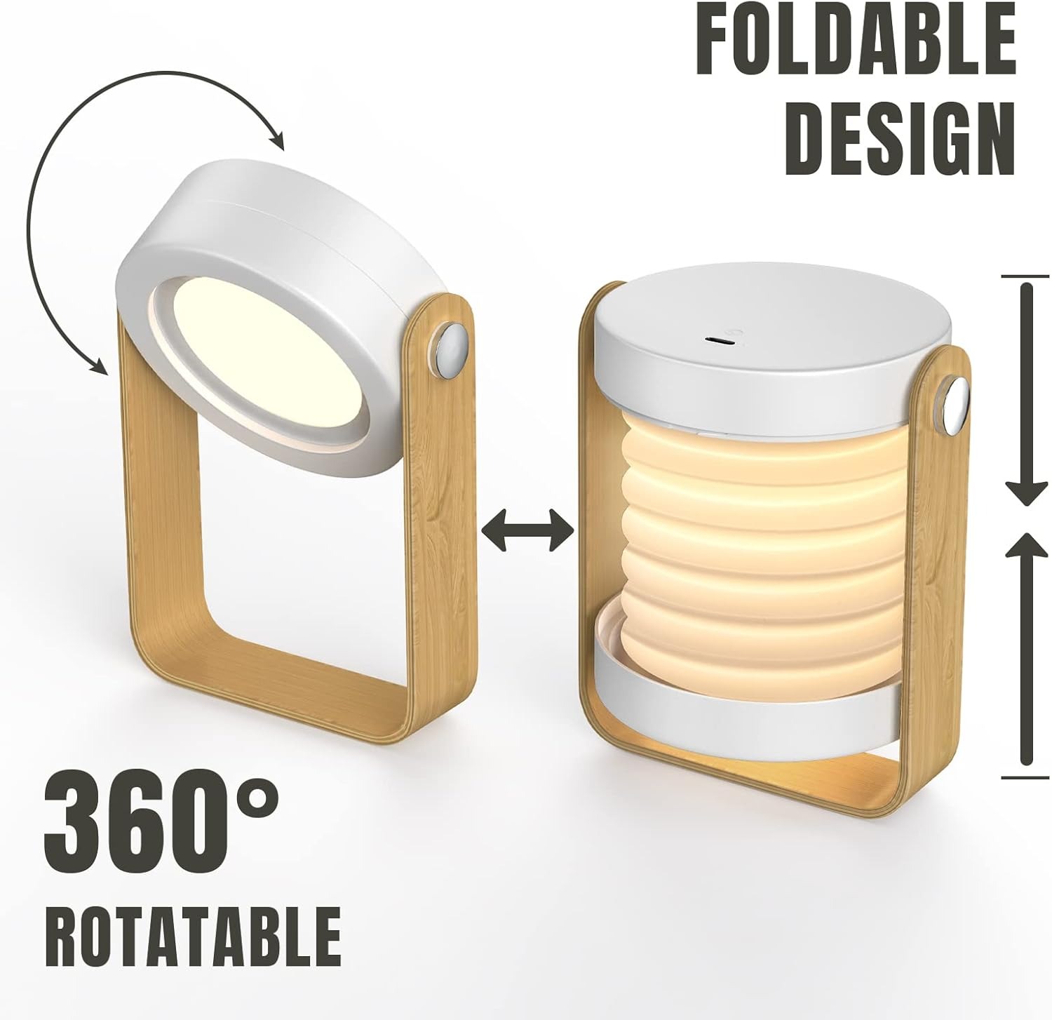 Lampara luz recargable estilo acordeon